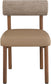 Paramo - Chenille Fabric and Vegan Leather Upholstered Dining Chair