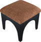 Lawson - Chenille Fabric Ottoman - Black Base