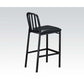 Jodie - Bar Chair (Set of 2) - Black Synthetic Leather & Antique Black