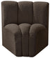 Arc - Boucle Fabric Curved Corner Chair