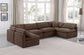 Indulge - Velvet 6 Piece Modular U-Shaped Sectional