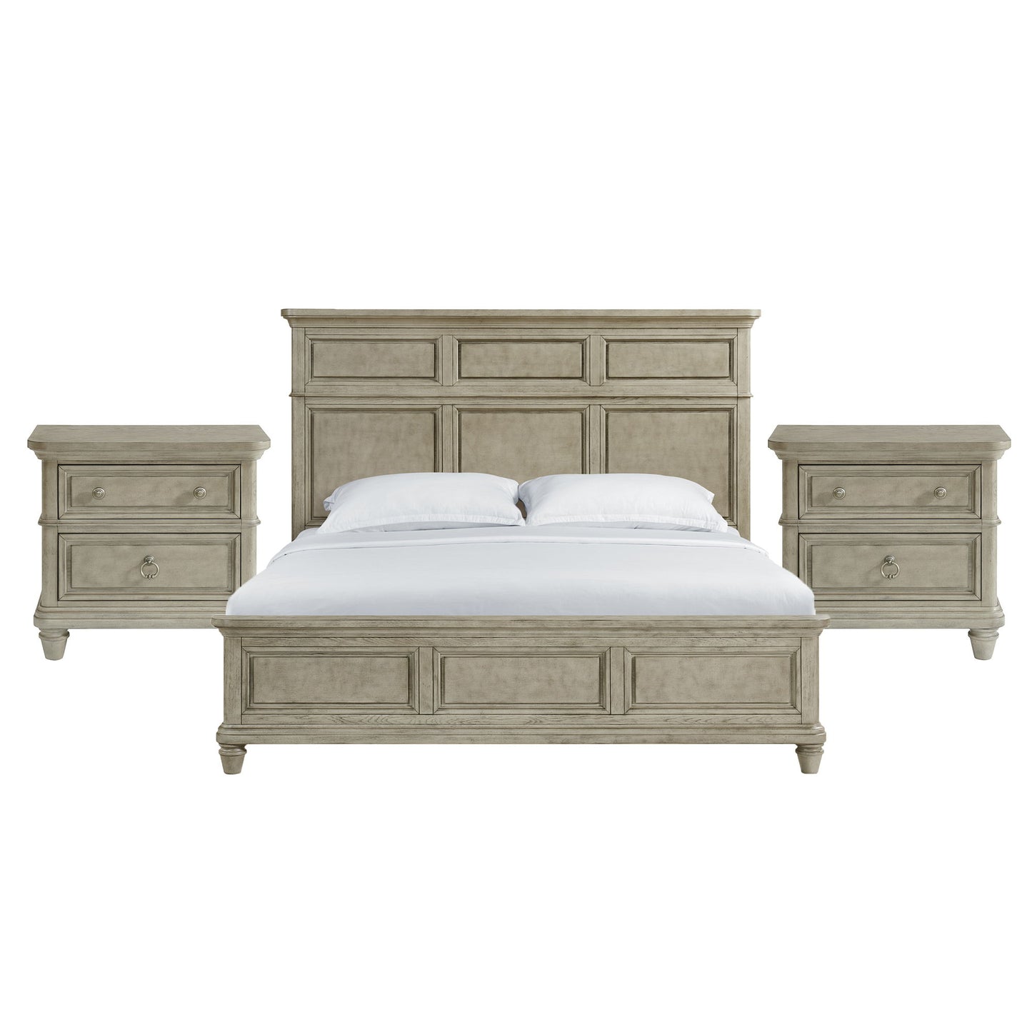 Whit-Ash - Panel Bedroom Set