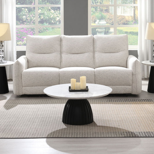 Lalisa - Power Motion Sofa With USB Port - Cream Chenille