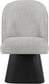 Marlowe - Linen Textured Fabric Upholstered Swivel Dining Side Chair - Stained Black