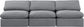 Indulge - Velvet 3 Seat Modular Armless Sofa