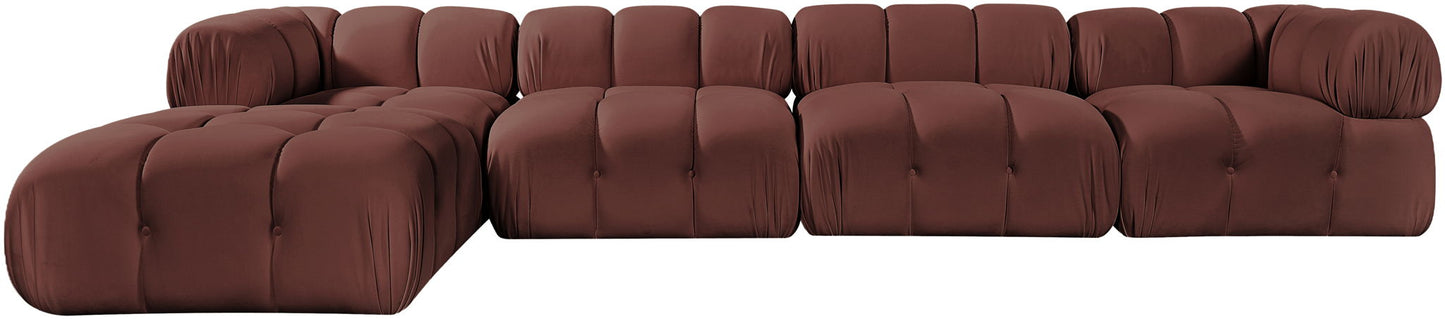 Orin - Fabric Velvet 5 Piece Modular Sectional