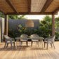 Seacrest - Olefin Water Resistant Fabric And Wicker Outdoor Patio Dining Chair