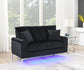 U480 - 3 Piece Living Room Set (Sofa, Loveseat, Chair) - Black