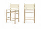 Santos - Upholstered Counter Stool With Stained Natural Base