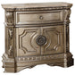 Northville - Nightstand With Marble Top - Antique Silver