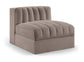 Rummi - Velvet Performance Fabric Upholstered Modular Armless Chair