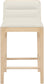 Ellis - Vegan Leather Upholstered Counter Stool (Set of 2) - Natural Base