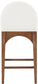 Waldorf - Boucle Stool With Brown Legs
