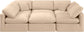 Indulge - Velvet 6 Piece Modular Sectional