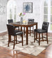 D203 - 5 Piece Dining Room Set (Counter Table, 4 Chairs) - Brown