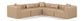 Cube - 5 Piece Modular Corner Sectional - Tan