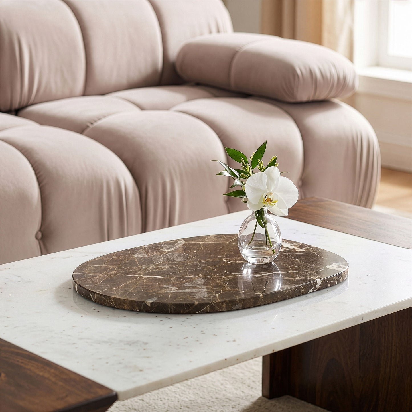 Livia - Genuine Marble Decorative Tray