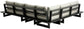 Maldives - 4 Piece Water Resistant Outdoor Patio Modular Sectional With Gray Base