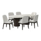 Sylvie - 7 Piece Standard Height Dining Set (Oval Table And Six Chairs) - Dark Brown