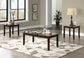 T150 - 3 Piece Table Set - Brown