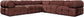 Orin - Velvet 5 Piece Modular Corner Sectional
