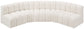 Arc - Boucle Fabric 5 Piece U-Shaped Modular Sofa
