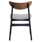 Rebi - Side Chair (Set of 2) - Gray Linen, Walnut & Black