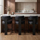 Sacha - Vegan Leather Upholstered Counter Stool With Black Base