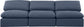 Indulge - Linen 3 Seat Modular Armless Sofa