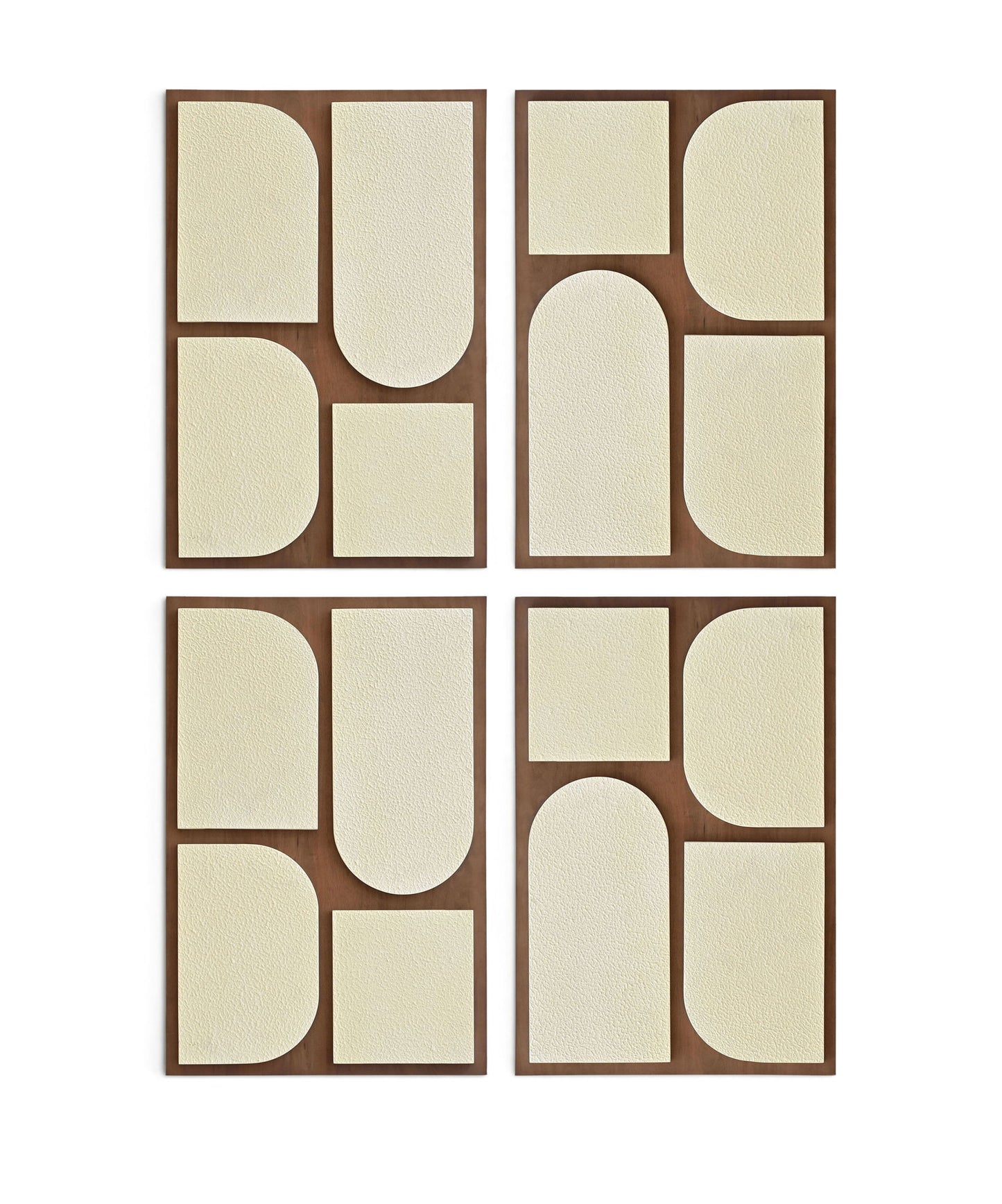 Icon - Mango Wood 4 Piece Wall Art