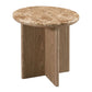 Markku - End Table With Natural Marble - Oak