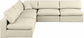 Comfy - 5 Piece Faux Leather Modular Corner Armless Sectional