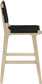 Entwine - Vegan Leather Upholstered Counter Stool - Painted Natural