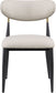 Ronda - Vegan Leather Upholstered Dining Side Chair - Black Legs