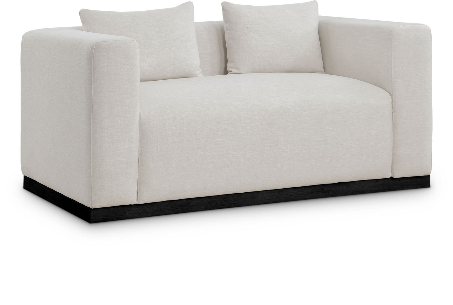 Alfie - Linen Textured Fabic Loveseat