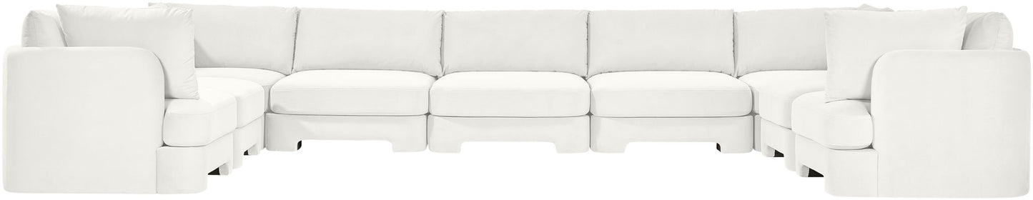 Hammond - Velvet Performance Fabric Upholstered 9 Piece Sectional