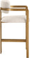 Aurum - Linen Textured Fabric Upholstered Counter Stool