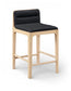 Ellis - Vegan Leather Upholstered Counter Stool (Set of 2) - Natural Base