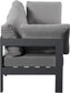 Nizuc - Outdoor Patio 3 Seat Modular Sofa With Gray Frame