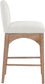 Waldorf - Chenille Stool With Natural Legs