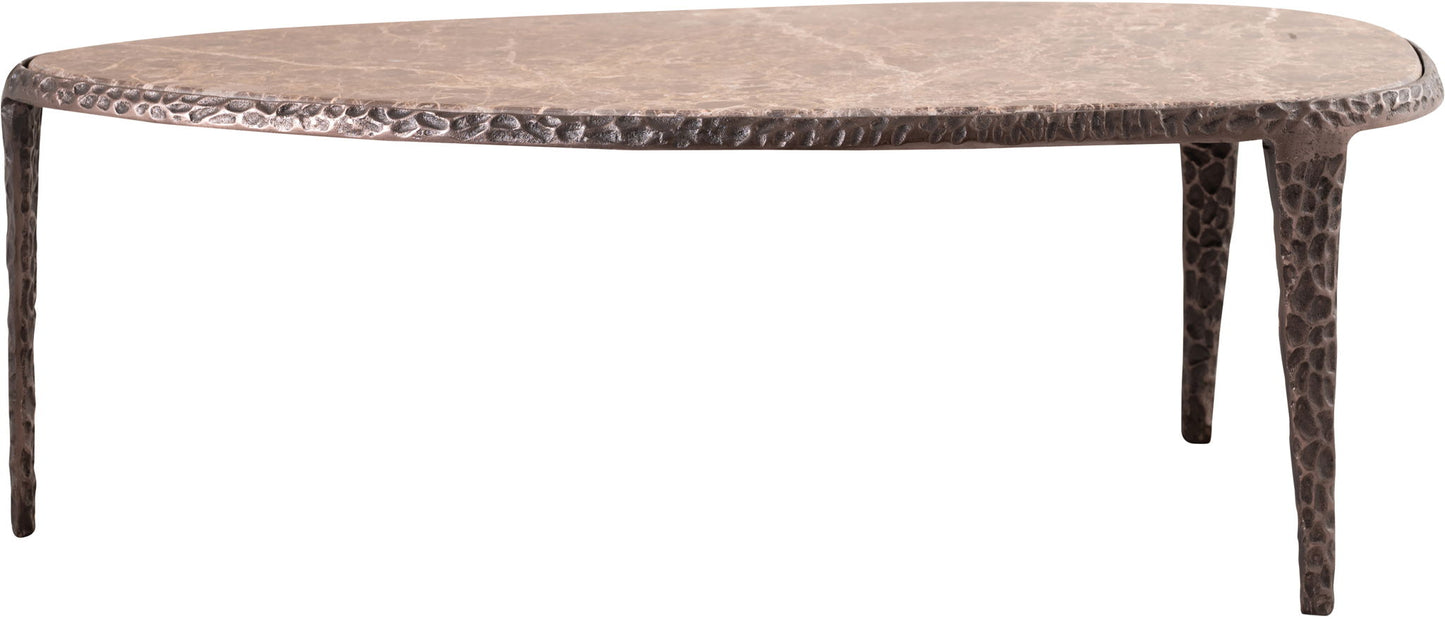 Gild - Aluminum Base And Genuine Marble Top Table