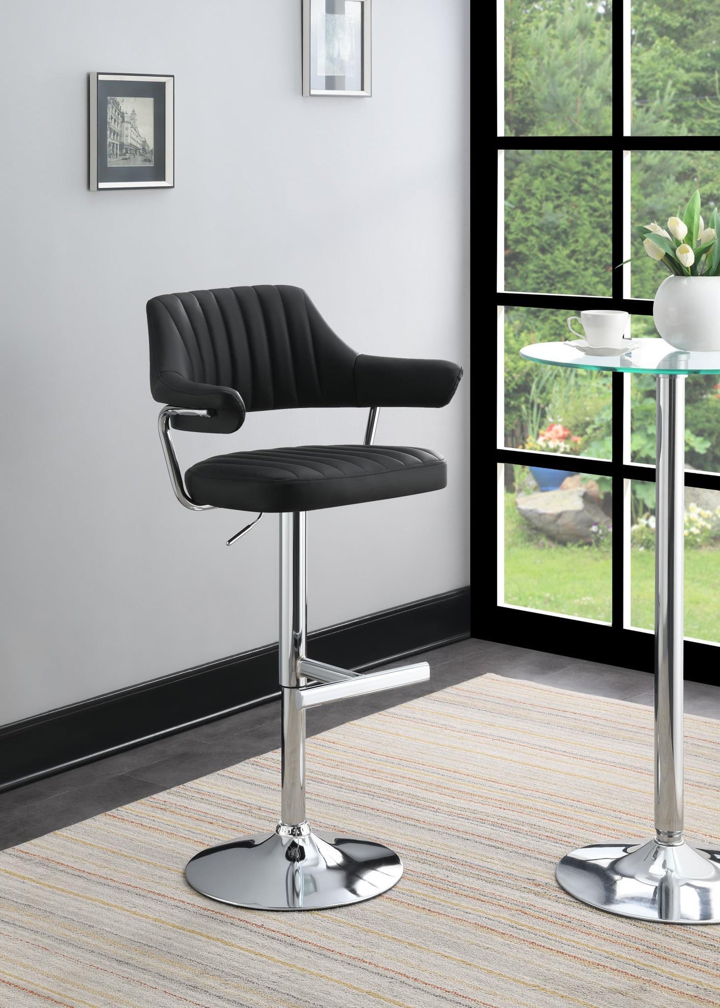 ST125 - Faux Leather Bar Stool (Set of 2)