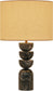 Opus - Genuine Marble, Linen Textured Fabric And Brass Table Lamp
