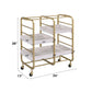 Vorrik - Serving Cart - Gold & White Washed