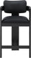 Sacha - Vegan Leather Upholstered Counter Stool With Black Base