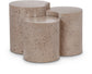 Dimple - 20" 3 Piece Modular End Table - Terazzo Finish