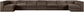 Rummi - Armless Velvet Performance Fabric Upholstered 9 Piece Modular Sectional