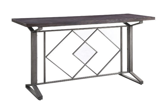 Evangeline - Counter Height Table - Salvaged Brown & Black