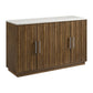 Carmela - Server With White Marble, Power And USBC - Brown