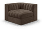 Rummi - Velvet Performance Fabric Upholstered Modular Corner Chair